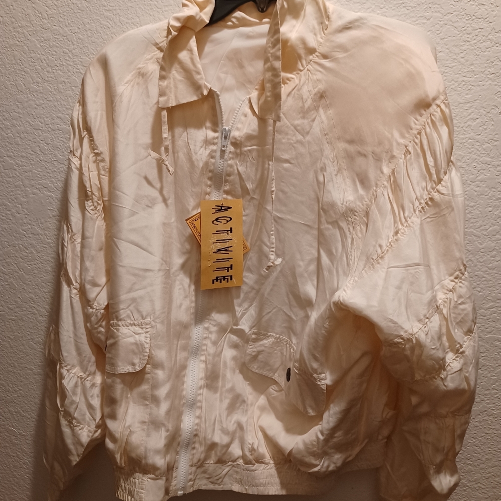 Vintage Activite 2pc silk cream coordinated set